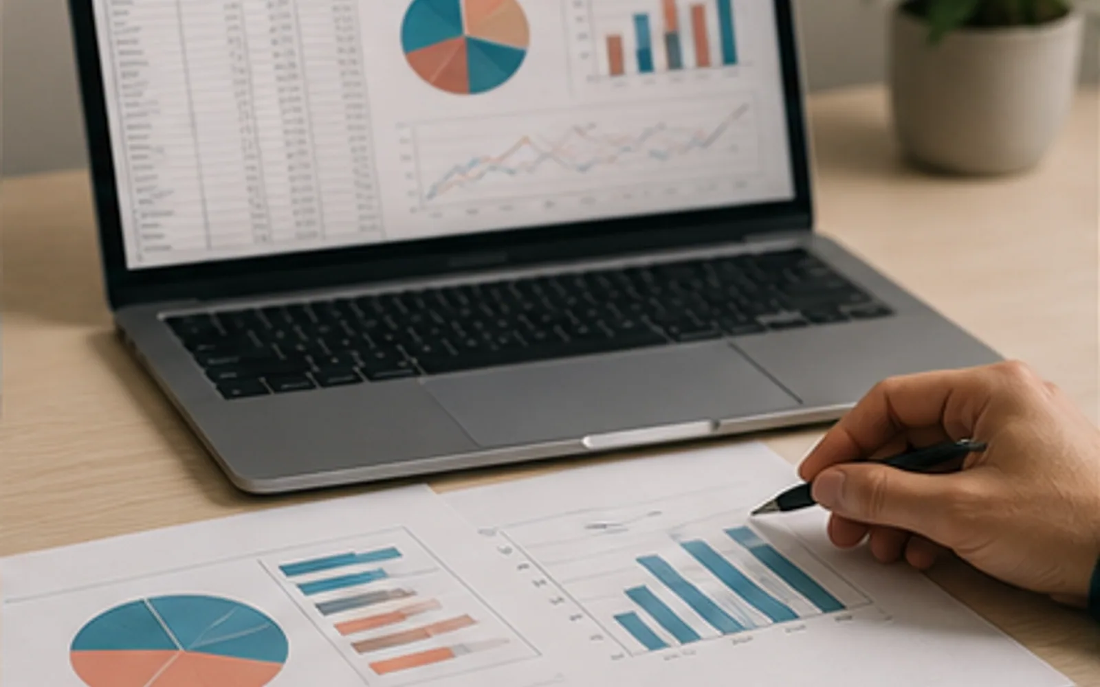 Dados qualitativos e quantitativos organizados em um fluxo de preparação, análise e interpretação