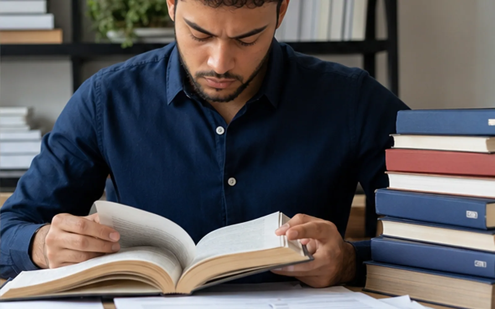 Estudante conferindo publicação oficial, número e data de legislação e decisões