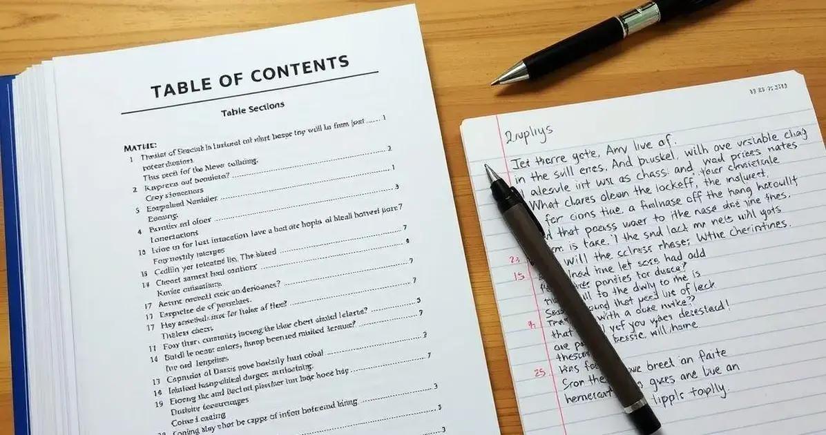 Dicas para Organizar o Sumário